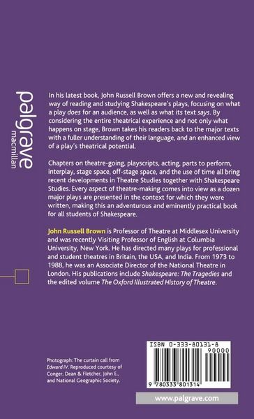 Produktbild: Shakespeare and the Theatrical Event