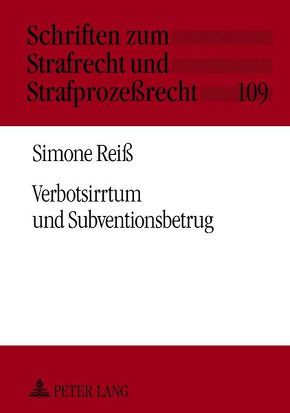 Produktbild: Verbotsirrtum und Subventionsbetrug