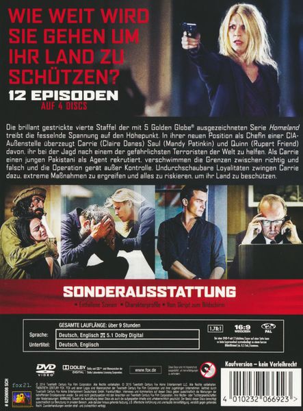 Produktbild: Homeland - Season 4 [4 DVDs]