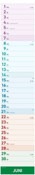 Produktbild: Megaplaner XXL 2026 - Streifen-Kalender 18x86 cm - mit Ferienterminen - viel Platz für Notizen - Wandplaner - Küchenkalender - Alpha Edition