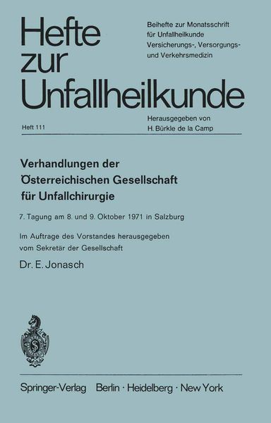 Produktbild: Verhandlungen der &Ouml;sterreichischen Gesellschaft f&uuml;r Unfallchirurgie