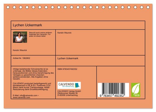 Produktbild: Lychen Uckermark (Tischkalender 2026 DIN A5 quer), CALVENDO Monatskalender
