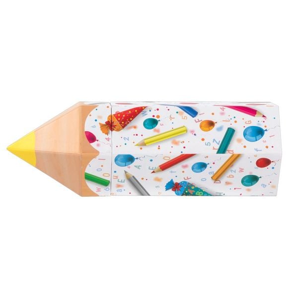 Produktbild: Idena Geschenkbox Stiftform Schult&uuml;te 10x27x9cm