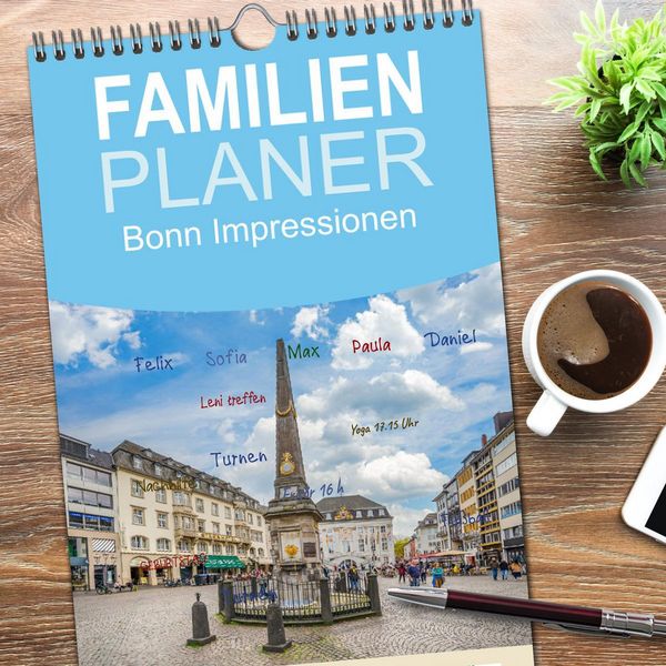 Produktbild: Familienplaner 2026 - Bonn Impressionen mit 5 Spalten (Wandkalender, 21 x 45 cm) CALVENDO