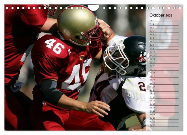 Produktbild: American Football - Touchdown (Wandkalender 2026 DIN A4 quer), CALVENDO Monatskalender