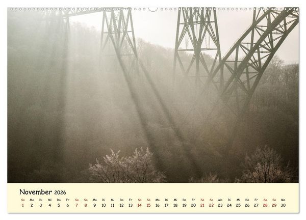 Produktbild: M&uuml;ngstener Br&uuml;cke - Landschaft rund um Solingen (Wandkalender 2026 DIN A2 quer), CALVENDO Monatskalender