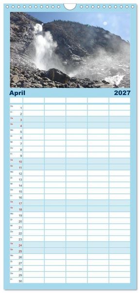 Produktbild: Familienplaner 2027 - Kanadas Westen - Berge und Wasser mit 5 Spalten (Wandkalender, 21 x 45 cm) CALVENDO