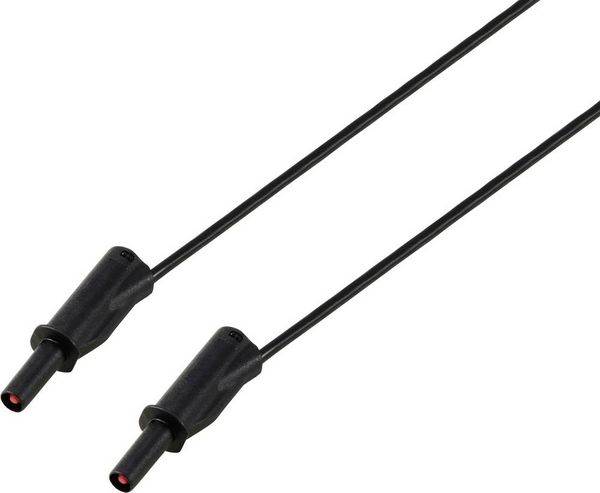 Produktbild: VOLTCRAFT MSB-532 Messleitung 4mm 1m schwarz 2,5mm&sup2; CAT IV 600V 32A