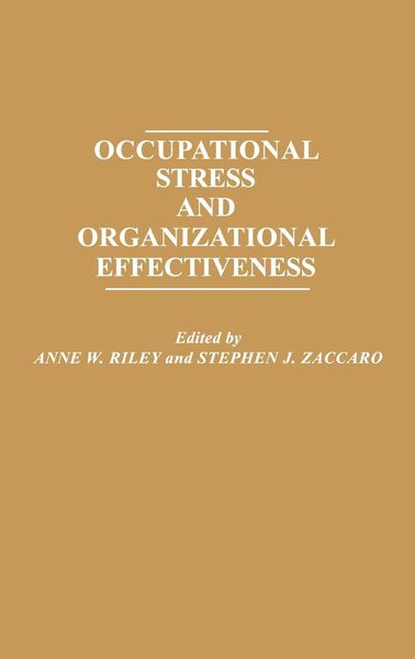 Produktbild: Occupational Stress and Organizational Effectiveness