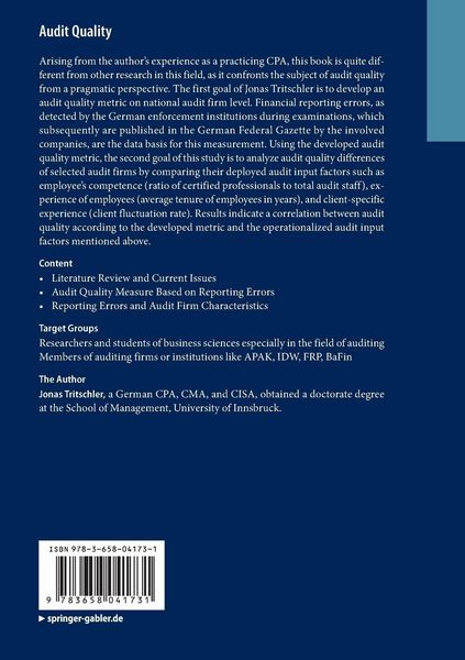 Produktbild: Audit Quality