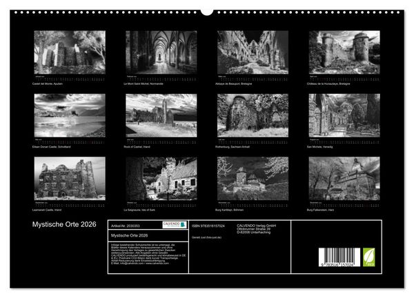 Produktbild: Mystische Orte 2026 (hochwertiger Premium Wandkalender 2026 DIN A2 quer), Kunstdruck in Hochglanz