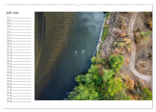 Produktbild: Les couleurs de l'Allier - Un affluent la Loire (Calendrier mural 2026 DIN A2 vertical) calendrier de bureau