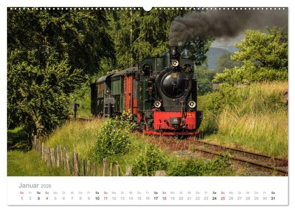 Produktbild: Schmalspurbahn Dampflok Bieberlies (hochwertiger Premium Wandkalender 2026 DIN A2 quer), Kunstdruck in Hochglanz