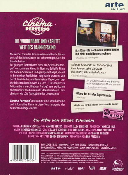 Produktbild: Cinema Perverso - Die wunderbare und kaputte Welt des Bahnhofskinos