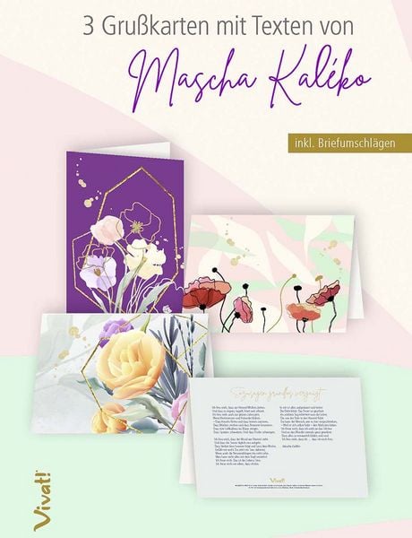 Produktbild: 3er-Set Gru&szlig;karten &raquo;Mascha Kal&eacute;ko&laquo;