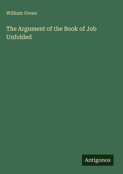 Produktbild: The Argument of the Book of Job Unfolded