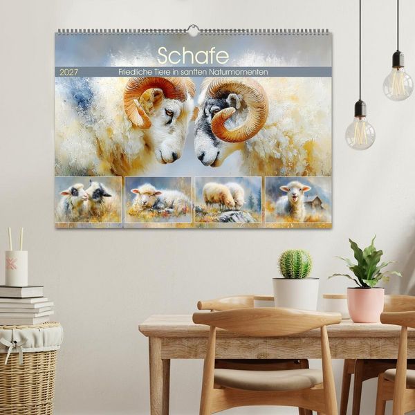 Produktbild: Schafe. Friedliche Tiere in sanften Naturmomenten (Wandkalender 2027 DIN A2 quer), CALVENDO Monatskalender