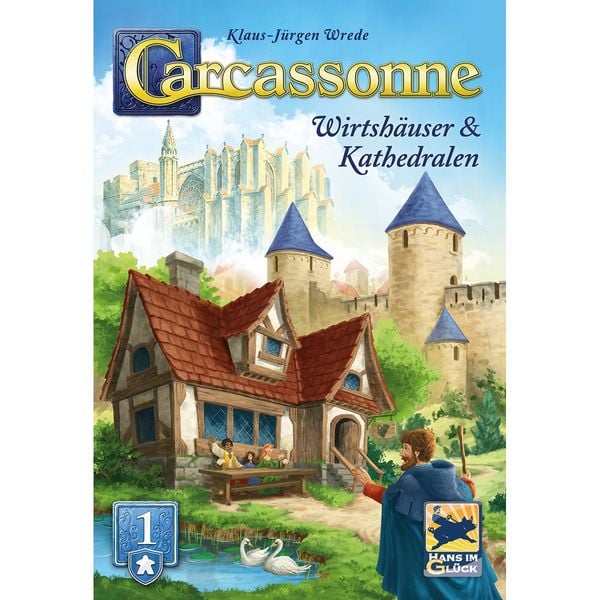 Produktbild: Hans im Gl&uuml;ck HIGD0131 - Carcassonne, Wirtsh&auml;user & Kathedralen (Auflage 2025), 1. Erweiterung