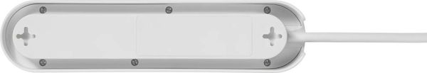 Produktbild: Sygonix SY-4755366 Steckdosenleiste mit Schalter Wei&szlig;, Grau Schutzkontakt 1St.