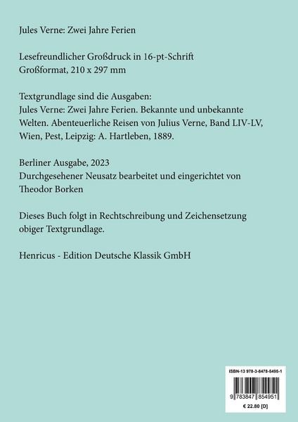 Produktbild: Zwei Jahre Ferien (Gro&szlig;druck)