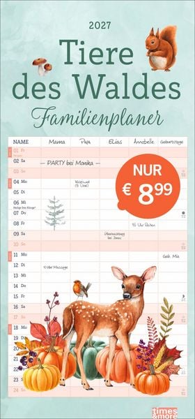 Produktbild: tm Tiere des Waldes Familienplaner 2027