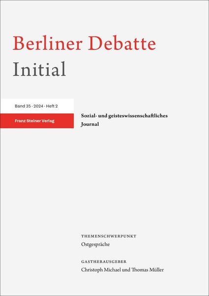 Produktbild: Berliner Debatte Initial 35 (2024) 2