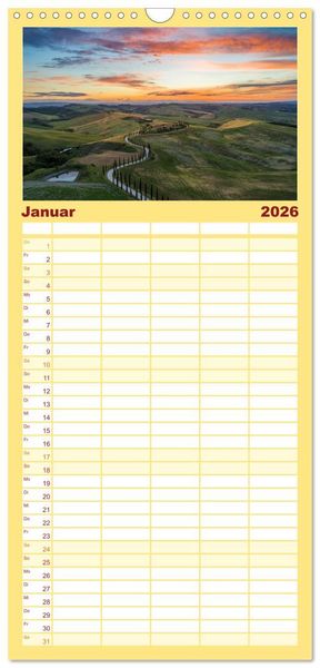 Produktbild: Familienplaner 2026 - Italien - einzigartige Motive mit 5 Spalten (Wandkalender, 21 x 45 cm) CALVENDO