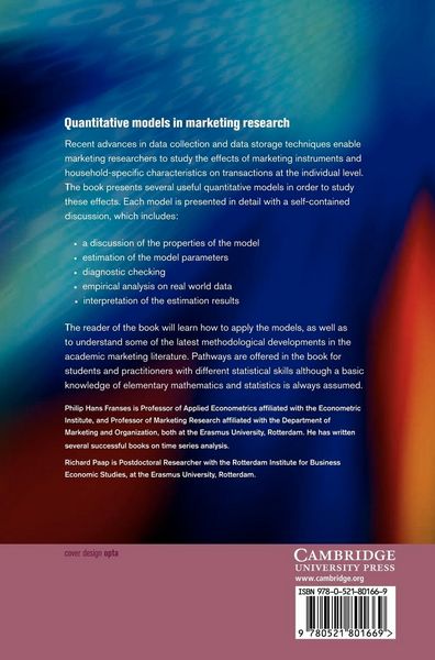 Produktbild: Quantitative Models in Marketing Research