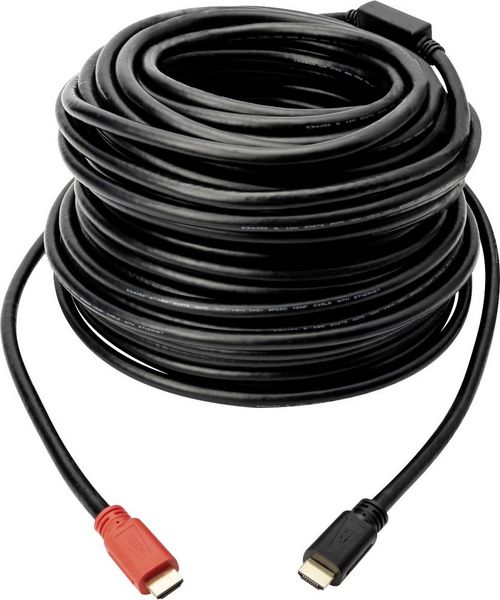 Produktbild: Digitus HDMI Anschlusskabel HDMI-A Stecker, HDMI-A Stecker 30.00 m Schwarz AK-330105-300-S vergoldete Steckkontakte HDMI-Kabel