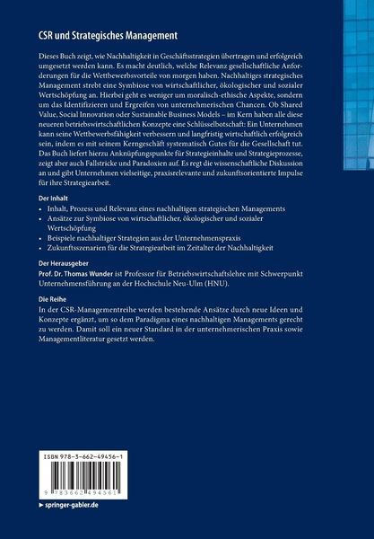 Produktbild: CSR und Strategisches Management