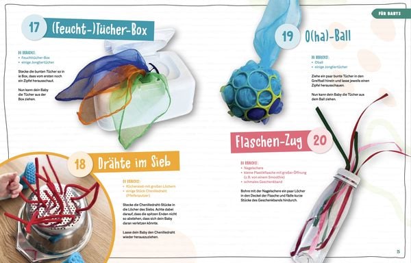 Kreativ für die Allerallerkleinsten. 222 DIY-Ideen für Baby- und Kleinkindbeschäftigung.