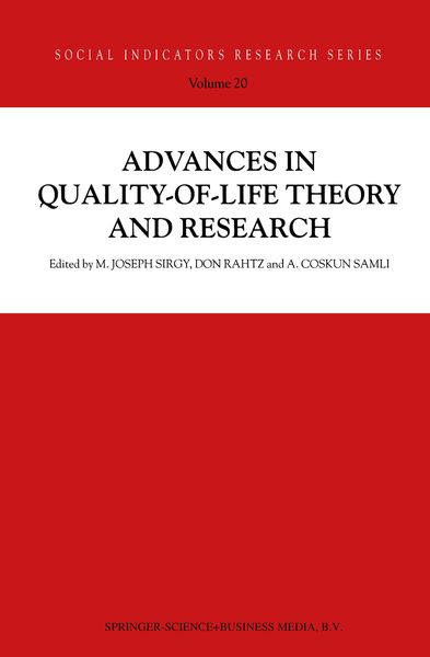 Produktbild: Advances in Quality-of-Life Theory and Research