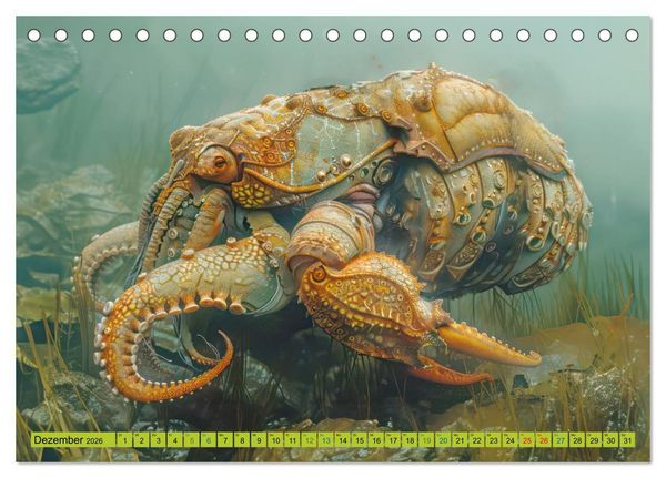 Produktbild: Fantastische Unterwasserkreaturen - Hybridtiere (Tischkalender 2026 DIN A5 quer), CALVENDO Monatskalender