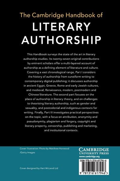 Produktbild: The Cambridge Handbook of Literary Authorship