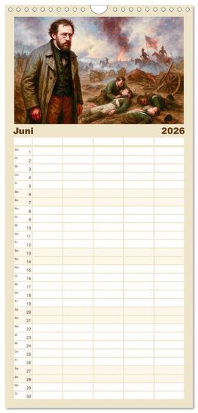 Produktbild: Familienplaner 2026 - Leo Tolstoi mit 5 Spalten (Wandkalender, 21 x 45 cm) CALVENDO