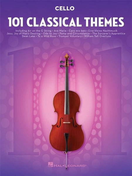 Produktbild: 101 Classical Themes Cello Sheet Music Essential Repertoire for Cello Players Solo Instrumental Folio with Classical Favorites