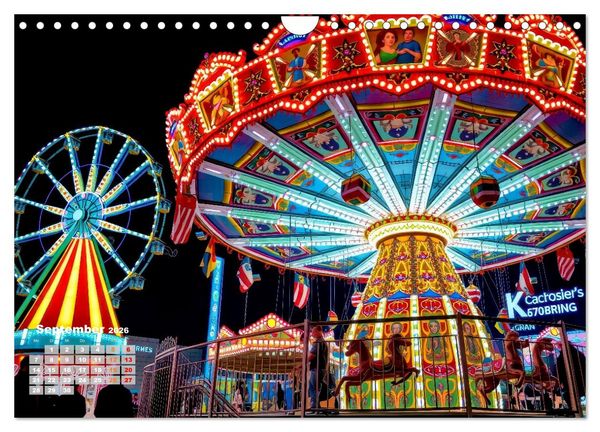 Produktbild: Riesenr&auml;der und Kirmes (Wandkalender 2026 DIN A4 quer), CALVENDO Monatskalender