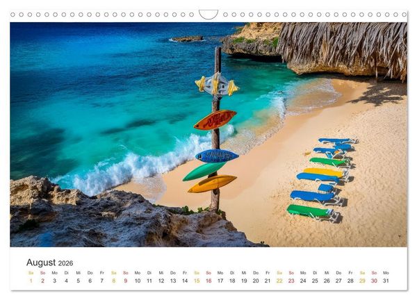 Produktbild: Cura&ccedil;ao - paradiesische Insel in der Karibik (Wandkalender 2026 DIN A3 quer), CALVENDO Monatskalender