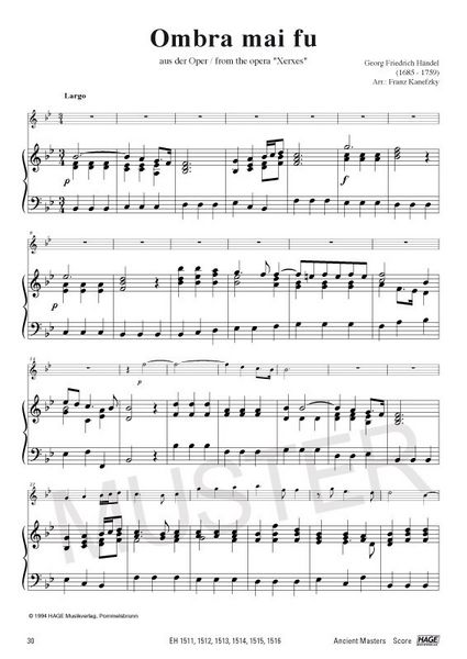Produktbild: Alte Meister f&uuml;r Horn in F und Klavier/Orgel