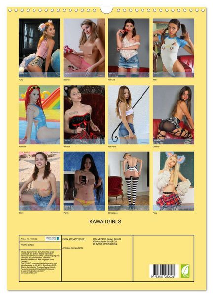 Produktbild: KAWAII GIRLS (Wandkalender 2026 DIN A3 hoch), CALVENDO Monatskalender