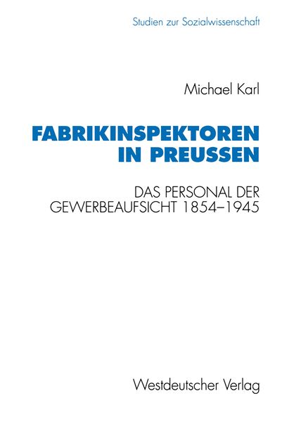 Produktbild: Fabrikinspektoren in Preu&szlig;en