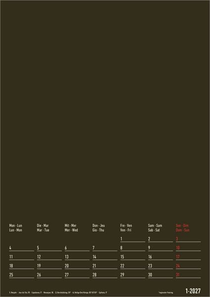 Produktbild: Kreativkalender A4 - 2 in 1 2027