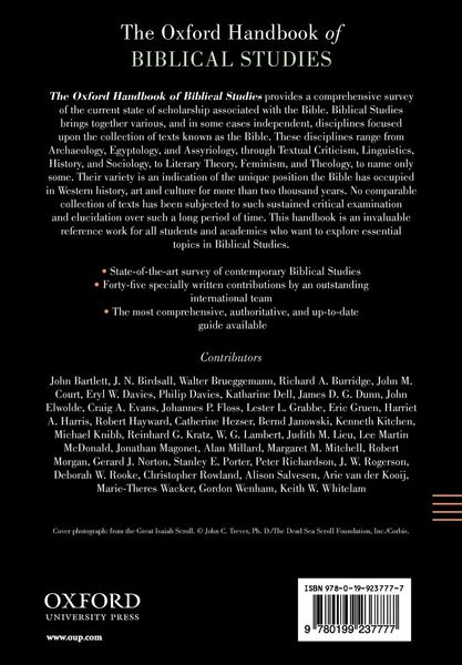 Produktbild: The Oxford Handbook of Biblical Studies