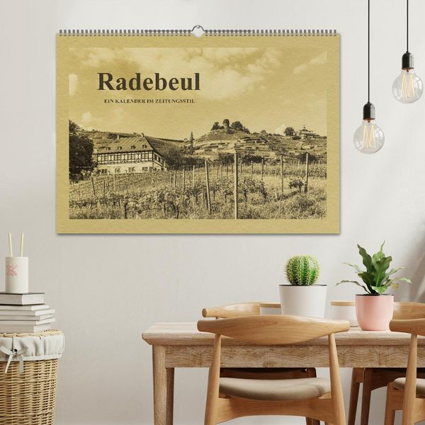 Produktbild: Radebeul - Ein Kalender im Zeitungsstil (Wandkalender 2026 DIN A2 quer), CALVENDO Monatskalender