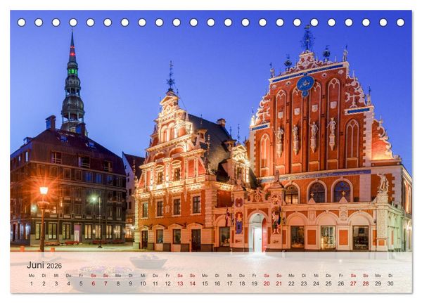 Produktbild: Riga - Paris des Ostens (Tischkalender 2026 DIN A5 quer), CALVENDO Monatskalender