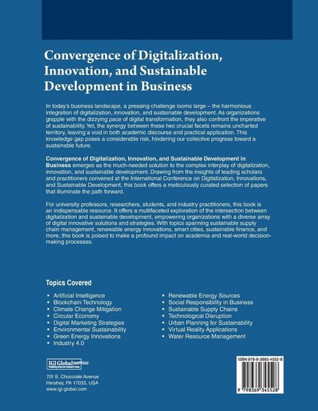 Produktbild: Convergence of Digitalization, Innovation, and Sustainable Development in Business