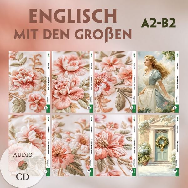 Produktbild: Englisch mit den Gro&szlig;en A2-B2 (8 Softcover + Audio-CDs)