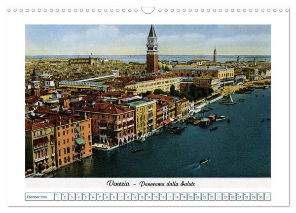 Produktbild: Erinnerungen an das alte Venedig: Historische Stiche von der Lagunenstadt (Wandkalender 2026 DIN A3 quer), CALVENDO Monatskalender
