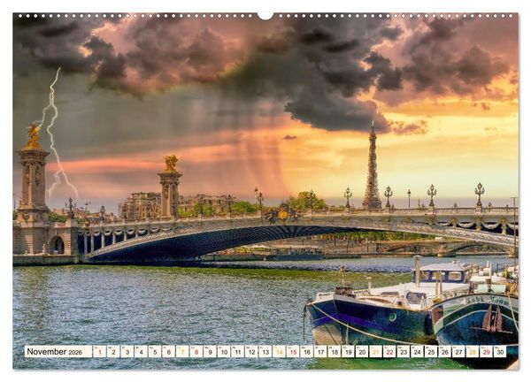 Produktbild: Eiffelturm - Ikone der Architektur (Wandkalender 2026 DIN A2 quer), CALVENDO Monatskalender