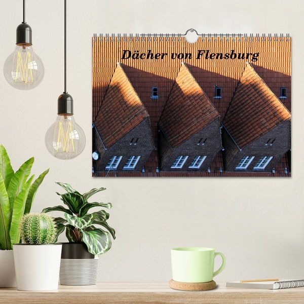 Produktbild: D&auml;cher von Flensburg (Wandkalender 2026 DIN A4 quer), CALVENDO Monatskalender